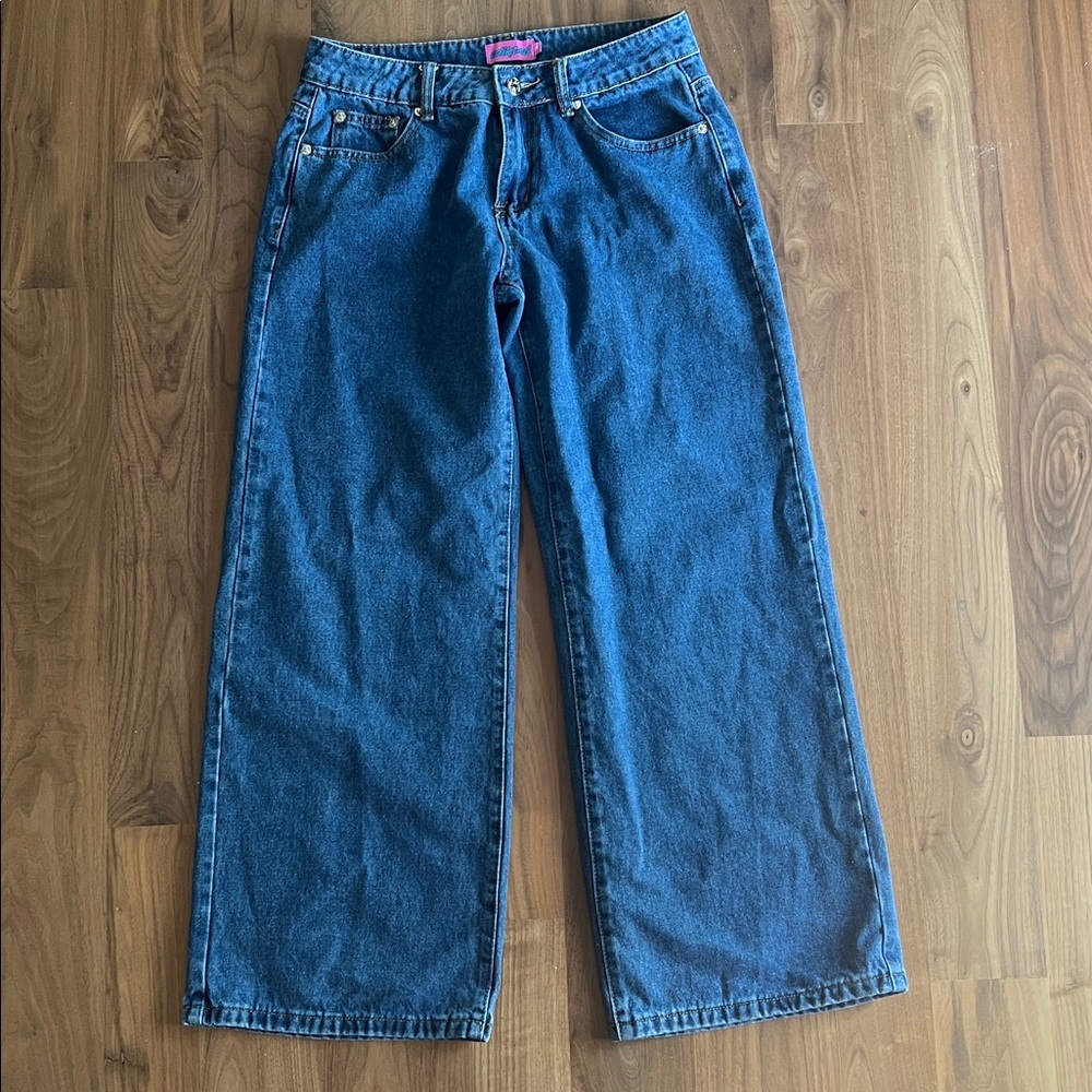 Edikted low rise blue jeans, like new